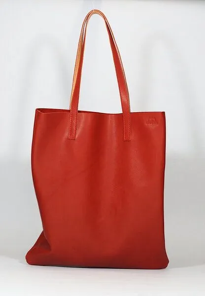 monday market monday market Ledertasche Karl bunt, Rot, – Produktbild 2 von 3
