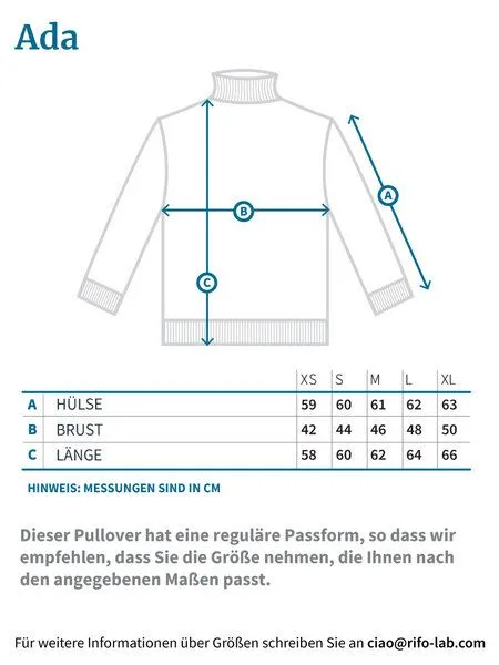 Rifò - Circular Fashion Made in Italy Rifò - Circular Fashion Made in Italy Recycelter Kaschmirwolle Pullover - Ada, Grau, – Produktbild 1 von 4