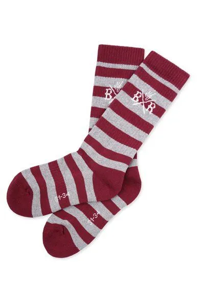 Band of Rascals Band of Rascals Striped Sport Socks, Brick-red-grey, – Produktbild 1 von 2