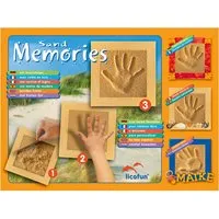 HANS NATUR Sand Memories Hand- oder Fußabdruck mit Holzrahmen außen 21 x 21 cm, innen 15 x 15 cm – Produktbild 1 von 1