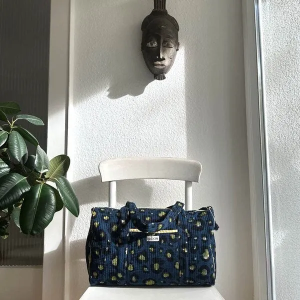 KIKOONI KIKOONI handgefertigte große Baumwolltasche "K. Shopper", Dark leo yellow, – Produktbild 1 von 4