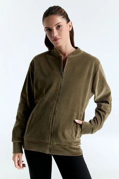 Leela Cotton Leela Cotton Unisex Jacke, Oliv, – Produktbild 1 von 2