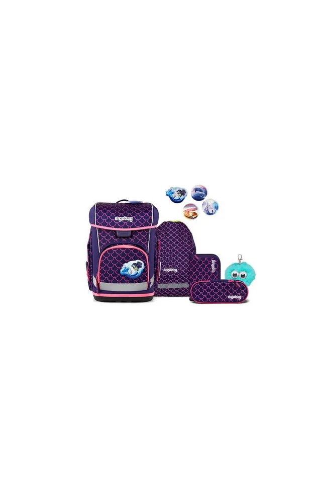 Ergobag Ergobag Schulranzen cubo light Bundle Set (5-tlg., 6-teiliges Set), wiegt nur 860g, Lila, – Produktbild 3 von 4