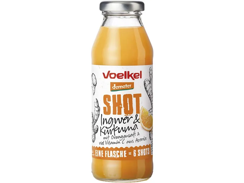 Voelkel Voelkel Bio-Shot Ingwer & Kurkuma mit Orangensaft, 280 ml – Produktbild 1 von 1