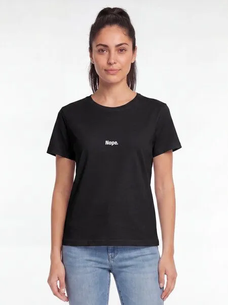 watapparel watapparel T-Shirt Frauen Nope, Black, – Produktbild 2 von 2