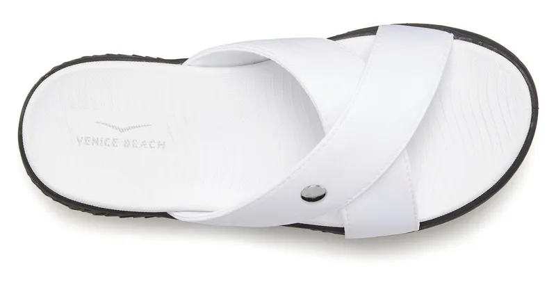 VENICE BEACH VENICE BEACH Sandale, Badeschuh, Sommerschuhe, Badelatsche, Flip Flop, Badeschlappe Badepantolette mit wasserabweisender und leichter Sohle VEGAN, Weiß, – Produktbild 4 von 5