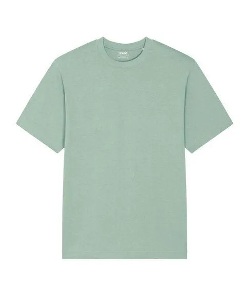 YTWOO YTWOO Sehr dickes Unisex T-Shirt | 240 g/qm | Top Premium Bio-Baumwolle, Hellgrün, – Produktbild 4 von 4