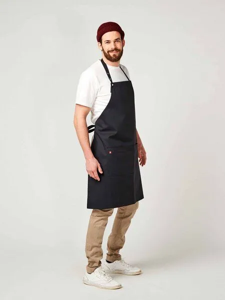 KAYA&KATO KAYA&KATO CO Latzschürze lang PIKE, Black, – Produktbild 3 von 4