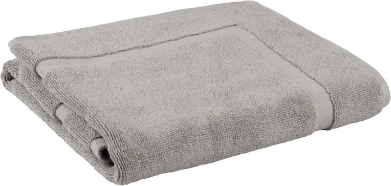 Schiesser Schiesser Badematte Miro aus flauschigem Baumwoll-Frottier, strapazierfähig, fußbodenheizungsgeeignet, Baumwolle, rechteckig, OEKO-TEX® MADE IN GREEN, Silberfarben, – Produktbild 2 von 2