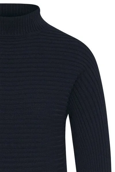 Wunderwerk Wunderwerk Damen Pullover aus Bio-Baumwolle "Turtleknit small crossrib", Blau (old navy), – Produktbild 4 von 4