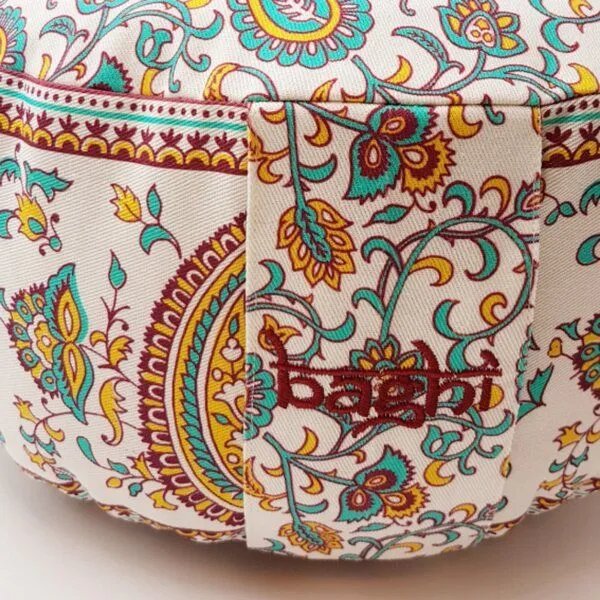 BAGHI BAGHI Meditationskissen Jaipur rund, Orange-bordeaux, – Produktbild 4 von 4