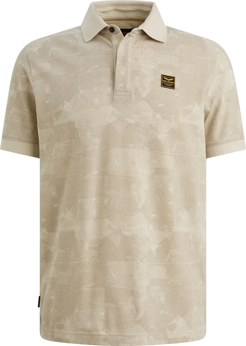 PME Legend PME Legend Poloshirt Piqué Print Beige, Beige, – Produktbild 1 von 3