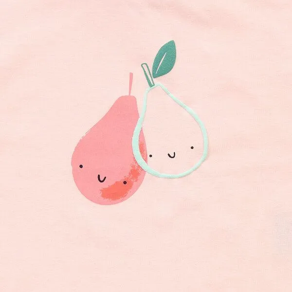 Sense Organics Sense Organics Baby T-Shirt, Modell SOPHIE, Birnendruck auf hellrosa, – Produktbild 3 von 4
