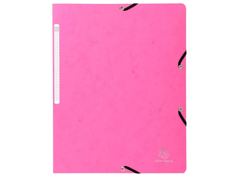 Exacompta 25 Exacompta Eckspannmappen, Colorspan-Karton, 400 g/m², DIN A4, Gummizug, rosa – Produktbild 1 von 1