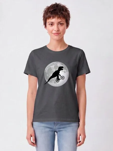 watapparel watapparel T-Shirt Frauen Flying TRex, Anthracite, – Produktbild 2 von 2