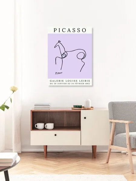 Photocircle Photocircle Poster / Leinwandbild - Picasso Pferd – lila – Produktbild 3 von 4