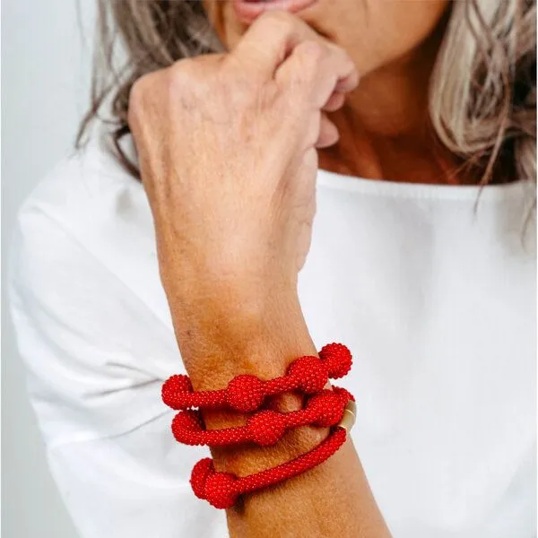 Sakiba Sakiba Kette lang/Dreifacharmband Morse ”Liebe”, Silber, – Produktbild 4 von 4