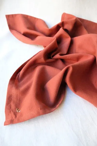 Jyoti - Fair Works Jyoti - Fair Works Baumwoll Bandana Dupatti, Mahagoni, – Produktbild 4 von 4