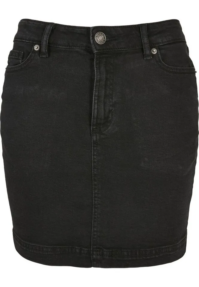 Urban Classics Urban Classics Maxirock Urban Classics Ladies Organic Stretch Denim Mini Skirt (1-tlg), Schwarz, – Produktbild 1 von 5