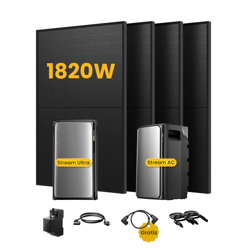EcoFlow EcoFlow Stream Ultra, All-in-One Speicher für Balkonkraftwerke, mit 4 x 455 Bifaziale Solarmodule, by Powerness - Stream Ultra + Stream AC Pro | 3840Wh / 1 x Smart Meter / Selbstabholung – Produktbild 1 von 1