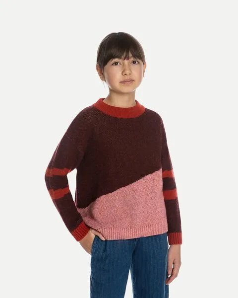 MATONA Matona Pullover | Easy Sweater | aus Wolle und Baumwolle | GOTS-zertifiziert, Rose multi, – Produktbild 1 von 4