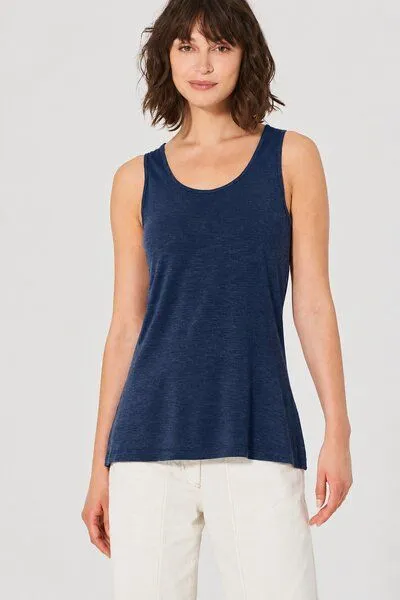 HempAge HempAge Lockeres Tank-Top Hanf/Biobaumwolle, Navy (blau), – Produktbild 2 von 4