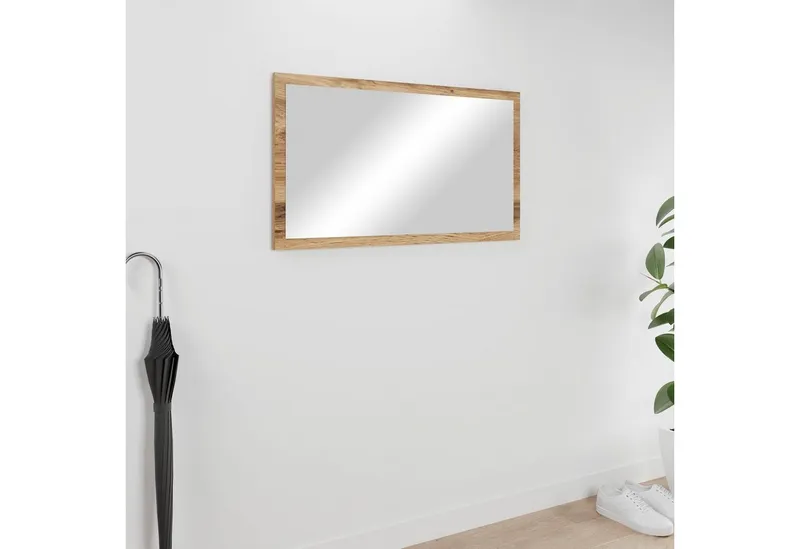 OTTO home Garderobenspiegel TOKYO/ PARIS (Packung, 1-St), Garderobenspiegel Breite 40- 70cm, hochkant oder quer montierbar, Braun, – Produktbild 3 von 5
