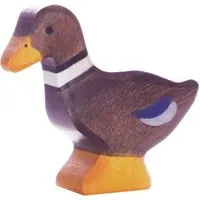 Holztiger Holztiger Holzfigur "Ente" Auf dem Bauernhof Maße 7 x 1,9 x 5,5 cm, Braun, mehrfarbig, – Produktbild 1 von 1