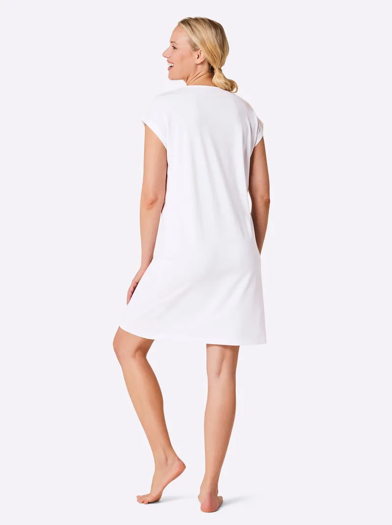 wäschepur Sleepshirts, Weiß + rot, – Produktbild 3 von 3