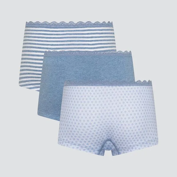comazo|earth comazo|earth Fairtrade Mädchen Hipster 3er Pack | GOTS zertifiziert, Blau-melange mix, – Produktbild 4 von 4
