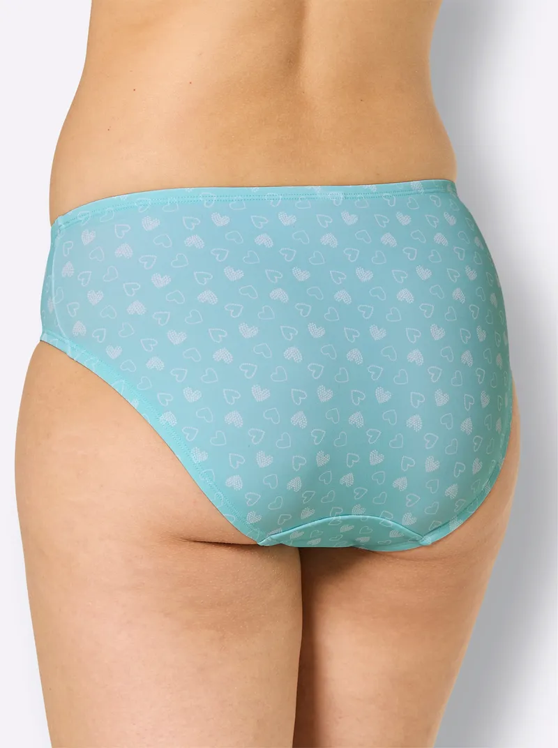 wäschepur Jazzpants 2x mint-weiß-bedruckt + 1x mint, 2x mint-weiß-bedruckt + 1x mint, – Produktbild 3 von 3