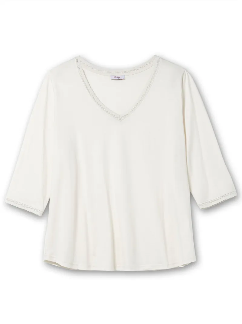 sheego 3/4-Arm-Shirt champagner, Champagner, – Produktbild 1 von 2