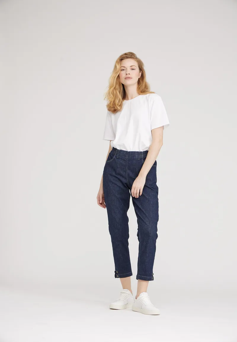 LAURIE LAURIE Damen vegan Ellie Relaxed Sl - Dunkelblauer Denim, Dunkelblau, – Produktbild 1 von 2