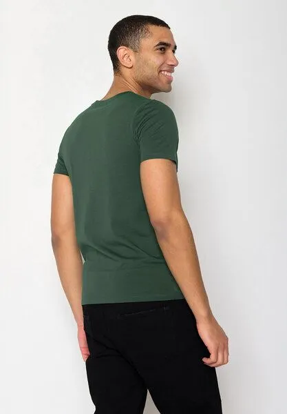 GreenBomb GREENBOMB Animal Bear Bike 2 Guide - Sportliches T-Shirt aus Bio-Baumwolle / hochwertiger Print / GOTS / Fair & Vegan, Grün (flaschengrün), – Produktbild 3 von 4