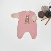 tetoi vienna tetoi-vienna TENCEL Babyoverall "Alpenflausch Bär" kuscheliger Strampler, Rosa, – Produktbild 1 von 1