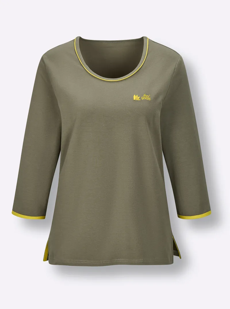 feel good Shirt khaki, Khaki, – Produktbild 1 von 2