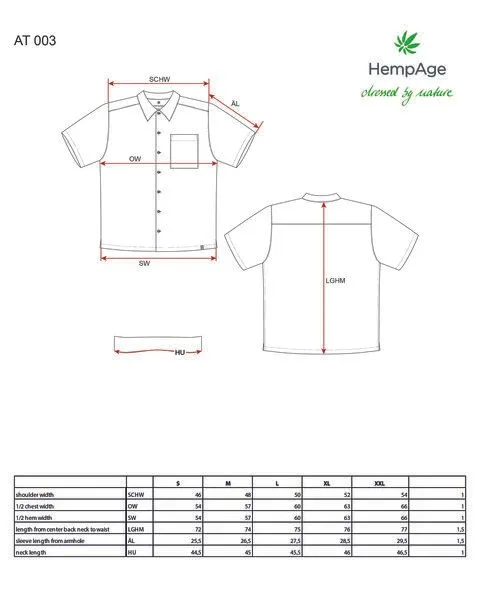 HempAge HempAge Kurzarmhemd Hanf/Biobaumwolle, White (weiss), – Produktbild 3 von 4
