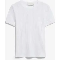 ARMEDANGELS ARMEDANGELS POINTELLE Damen T-Shirt aus 100% Bio-Baumwolle, White, – Produktbild 1 von 1