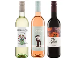 Bio-Weinpaket "Starterpaket" 3er-Set mit Rotwein, Weißwein und Rosé, 3 x 0,75 l – Produktbild 1 von 1