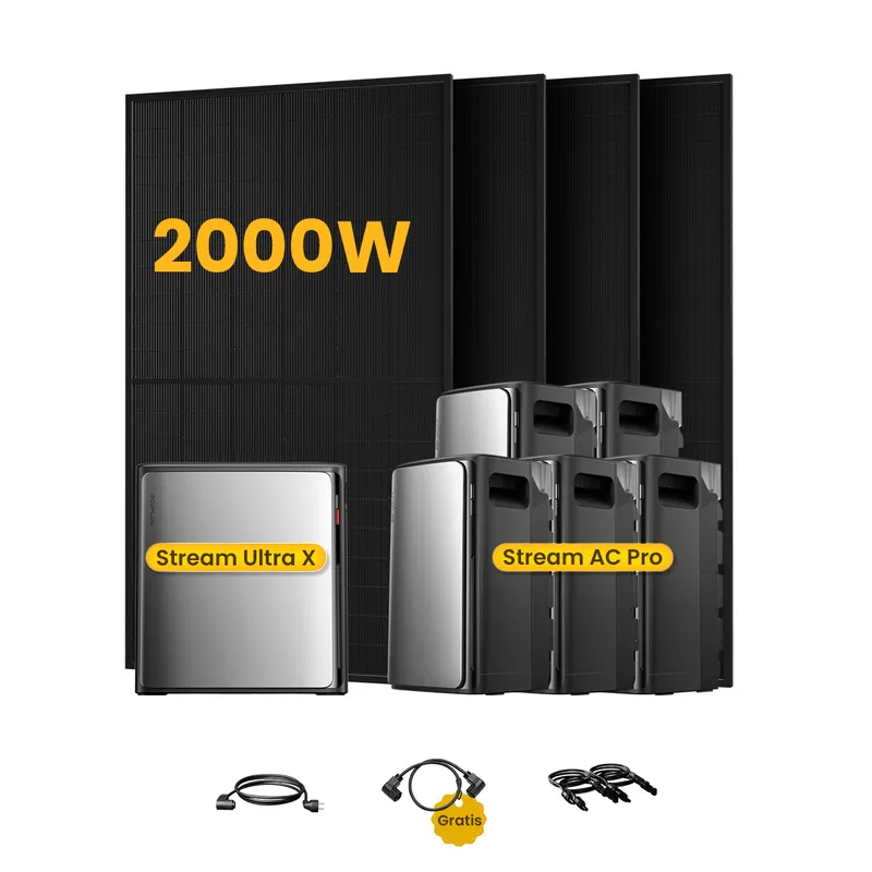 EcoFlow EcoFlow Stream Ultra X, All-in-One Speicher für Balkonkraftwerke, mit 4 x 500W Bifaziale Solarmodule, by Powerness (deal) - Stream Ultra X + 5 x Stream AC Pro | 13440Wh / ohne Zubehör / Standardversand – Produktbild 1 von 1