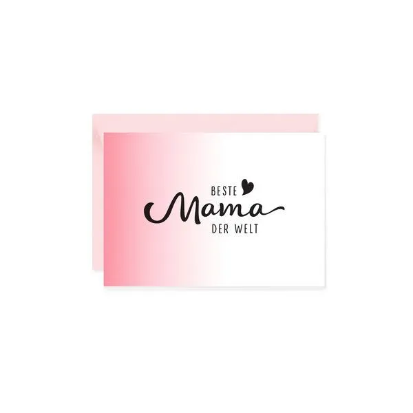 Bow & Hummingbird Bow & Hummingbird Mini-Grußkarte Beste Mama – Produktbild 1 von 2