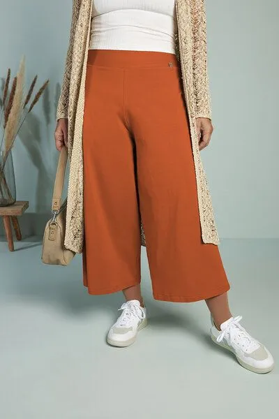 La Gitana La Gitana Culotte Hose Damen Bio-Baumwolljersey nachhaltig – „Loah“, Terracotta, – Produktbild 1 von 3