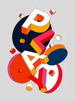Photocircle Photocircle Poster / Leinwandbild - PLAY Typography – Produktbild 1 von 1