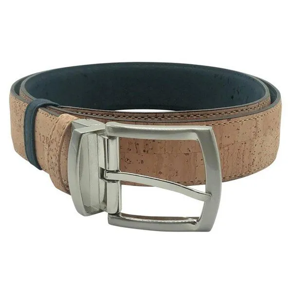 Kork-Deko Kork-Deko Wendegürtel aus Kork | vegan | BEIGE und BLAU | Größen 90 - 115 – Produktbild 2 von 4