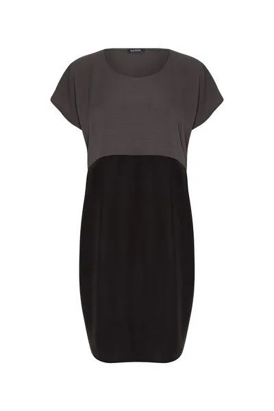 WiDDA berlin WiDDA berlin Kleid "TOO GREY" aus TENCEL® Lyocell in Grau/Schwarz – Produktbild 3 von 3