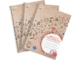 Herlitz 3 Stk. herlitz Recycling-Collegeblöcke mit Rand links und rechts, DIN A4, kariert – Produktbild 1 von 1