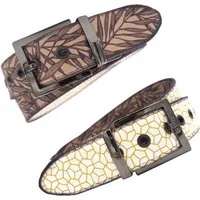 Seegarn Seegarn - Gürtel / Wendegürtel SeeBlatt 4cm, Glanz schwarz, – Produktbild 2 von 5