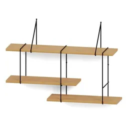 Hausen Hausen Wandregal SHRINK shelf oak / black – Produktbild 1 von 1