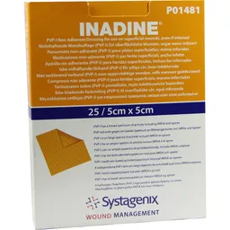 Solventum Germany INADINE Salbengaze m. PVP Iod. 5x5cm 25 St Wundgaze – Produktbild 1 von 1