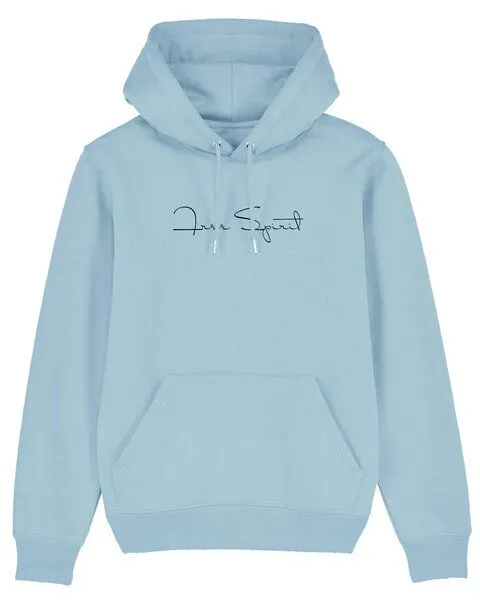 Human Family Human Family Bio Unisex Hoodie - "Charmer - Free Spirit" in verschiedenen Farben, Hellblau, – Produktbild 1 von 4
